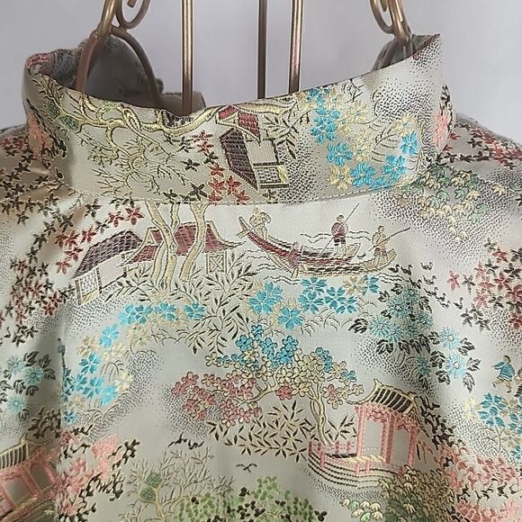 Vintage 40's Shanghi China Spring Blossom Kimono Jacket Dressy - Picture 9 of 16